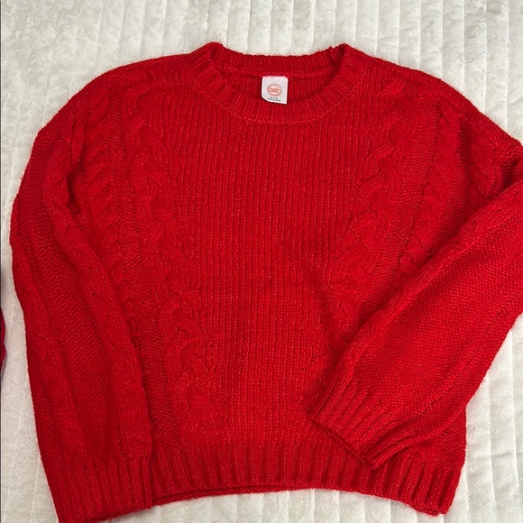 Red Sweater and Skirt Set - Picture 2 of 3